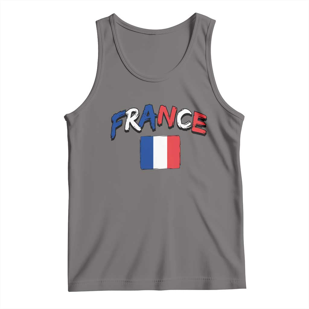 Vintage France Flag French Heritage Graphic Tank Top