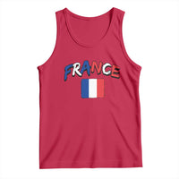 Vintage France Flag French Heritage Graphic Tank Top