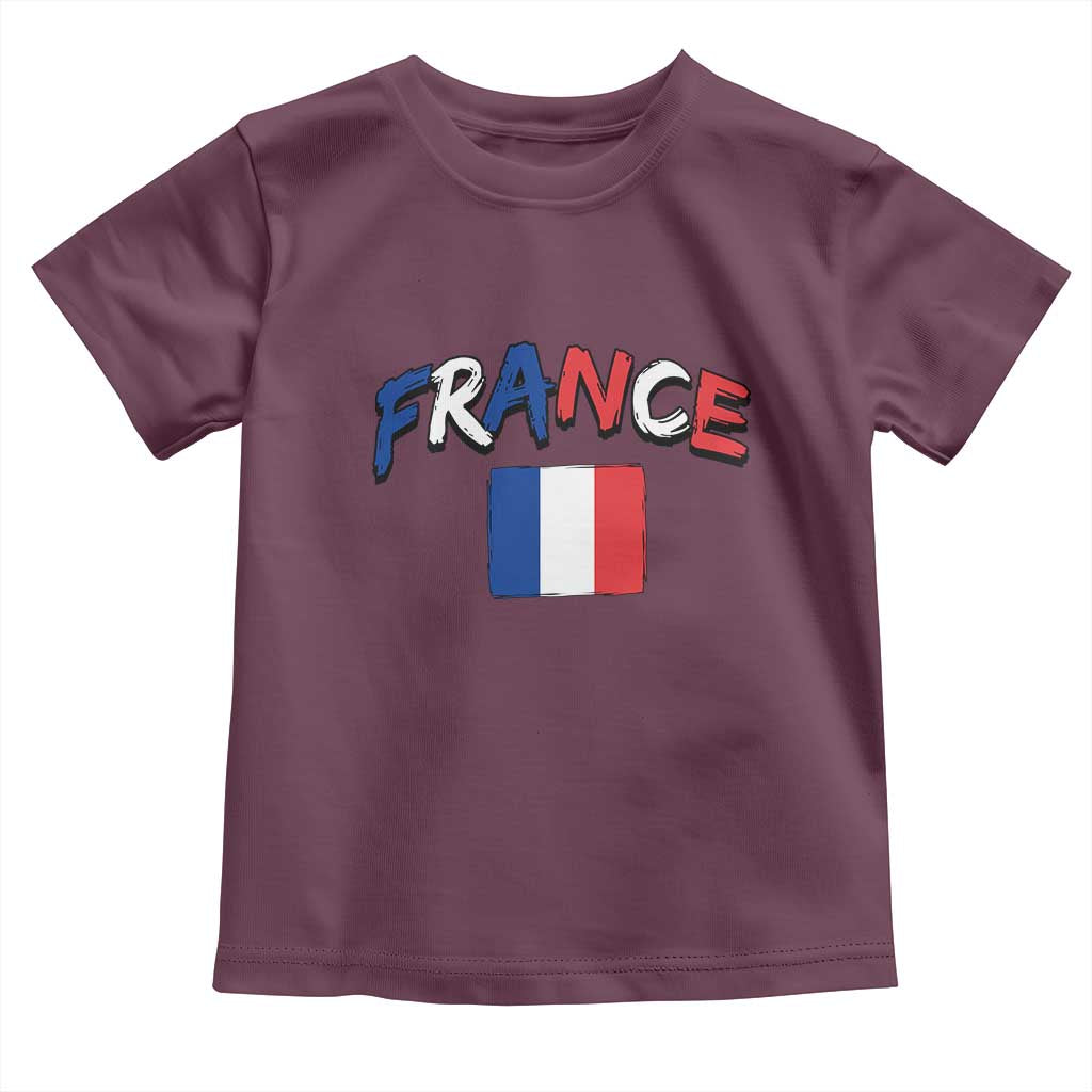 Vintage France Flag French Heritage Graphic Toddler T Shirt