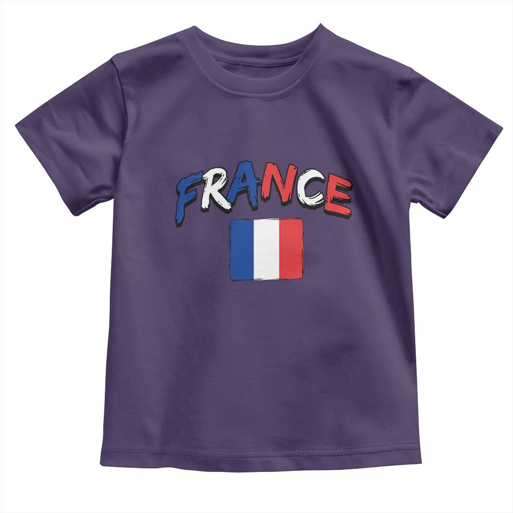 Vintage France Flag French Heritage Graphic Toddler T Shirt