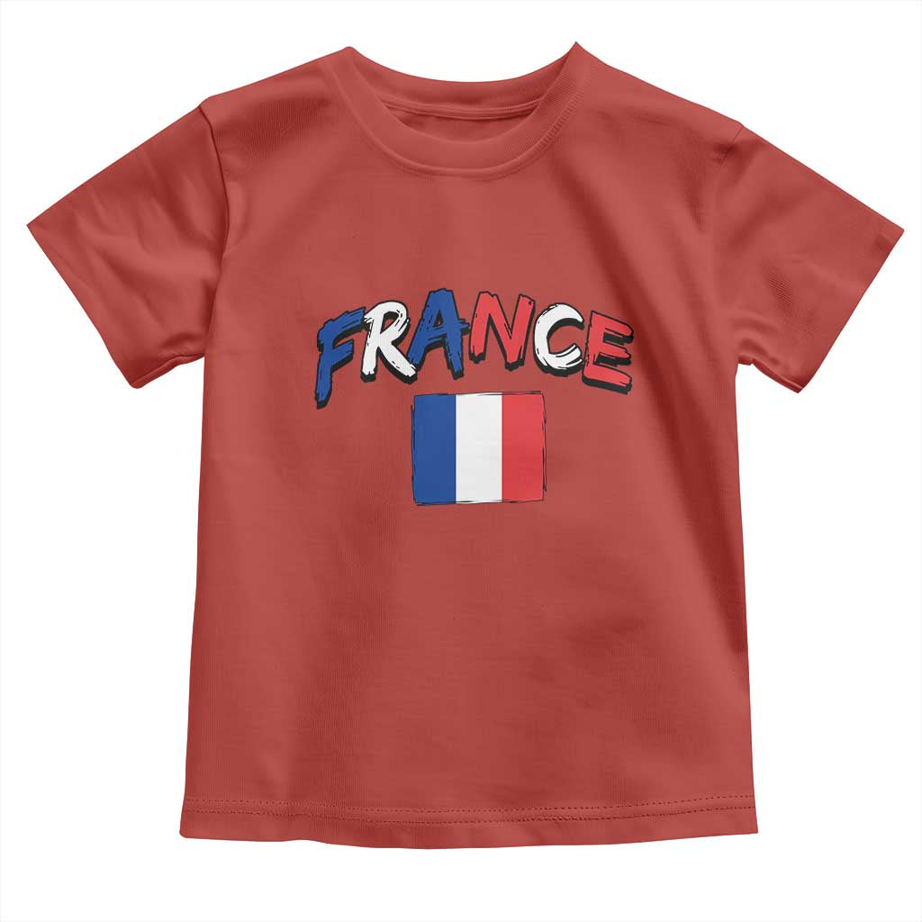 Vintage France Flag French Heritage Graphic Toddler T Shirt