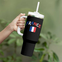Vintage France Flag French Heritage Graphic Tumbler With Handle