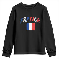 Vintage France Flag French Heritage Graphic Youth Sweatshirt