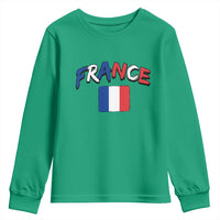 Vintage France Flag French Heritage Graphic Youth Sweatshirt
