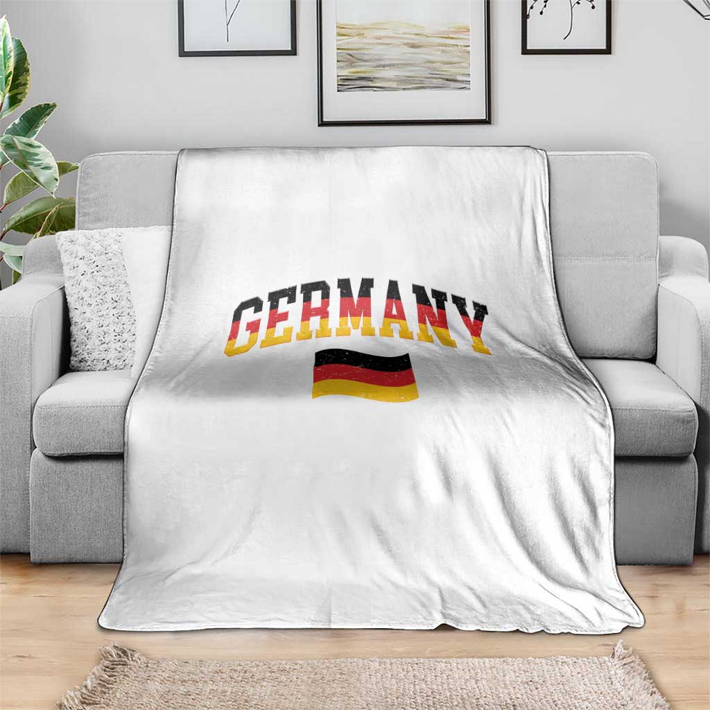 Vintage Germany Flag Throw Blanket Black Red Gold German Heritage Gift