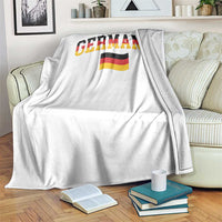 Vintage Germany Flag Throw Blanket Black Red Gold German Heritage Gift