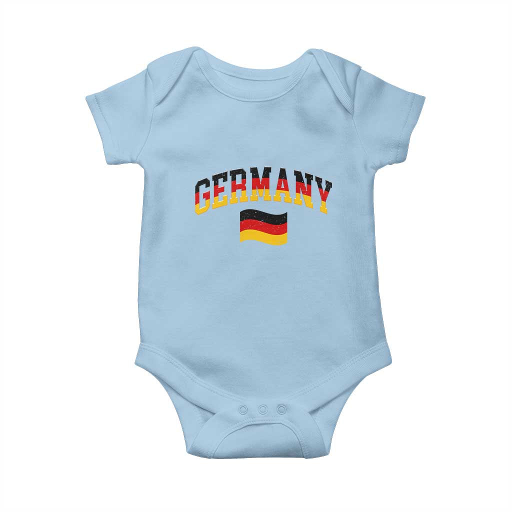 Vintage Germany Flag Baby Onesie Black Red Gold German Heritage Gift
