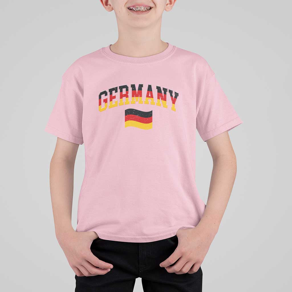 Vintage Germany Flag T Shirt For Kid Black Red Gold German Heritage Gift