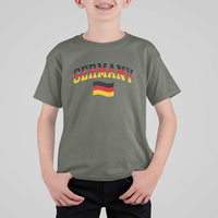Vintage Germany Flag T Shirt For Kid Black Red Gold German Heritage Gift