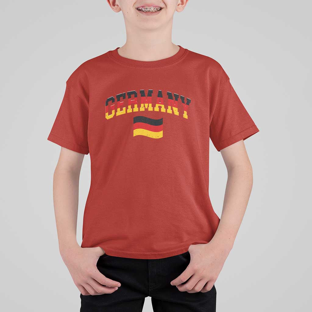 Vintage Germany Flag T Shirt For Kid Black Red Gold German Heritage Gift
