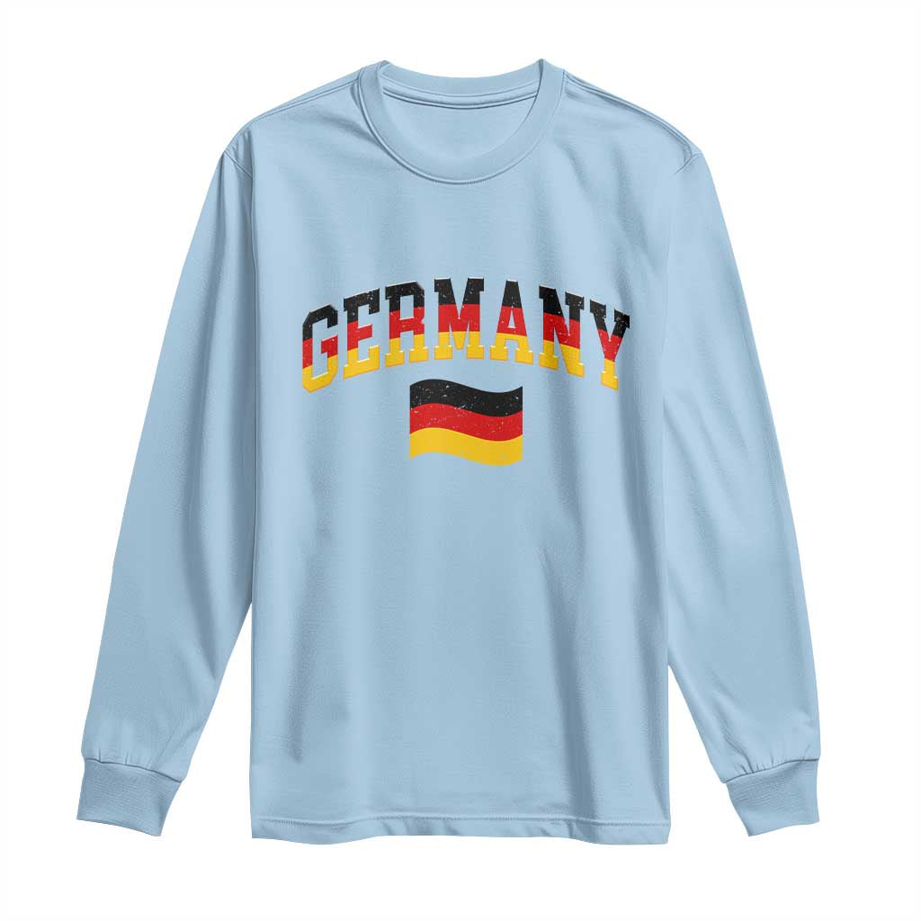 Vintage Germany Flag Long Sleeve Shirt Black Red Gold German Heritage Gift
