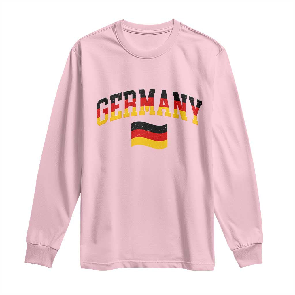 Vintage Germany Flag Long Sleeve Shirt Black Red Gold German Heritage Gift