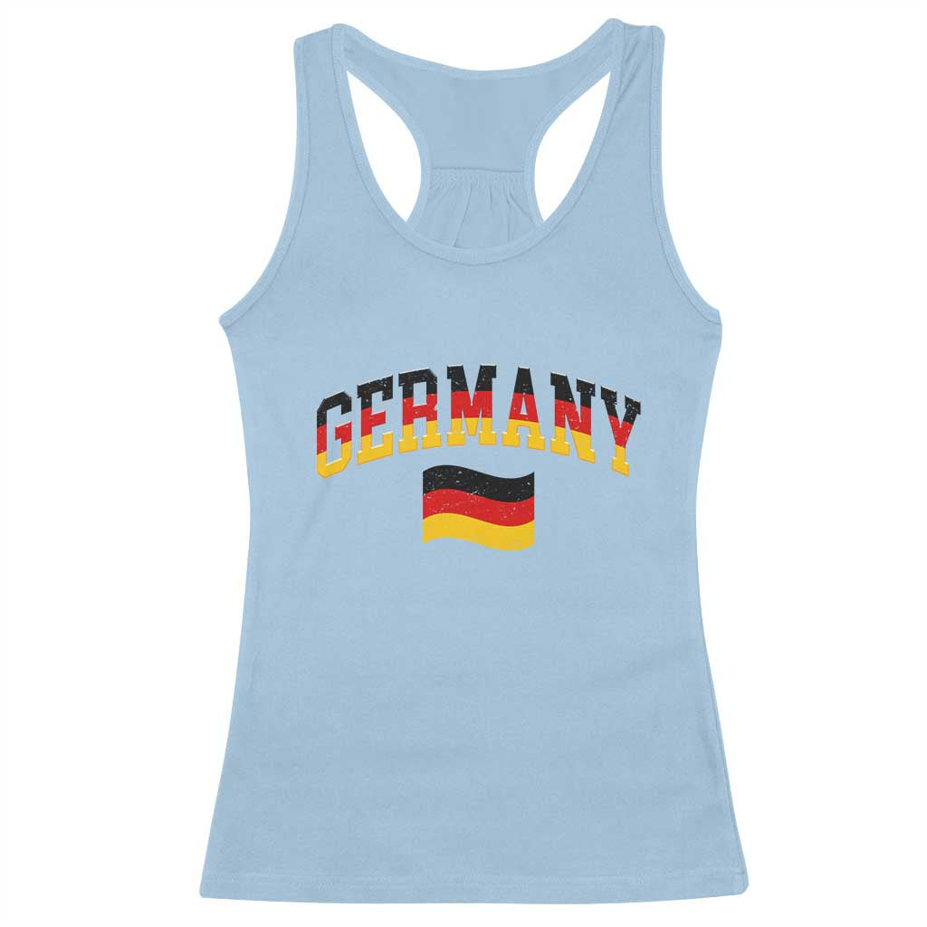Vintage Germany Flag Racerback Tank Top Black Red Gold German Heritage Gift
