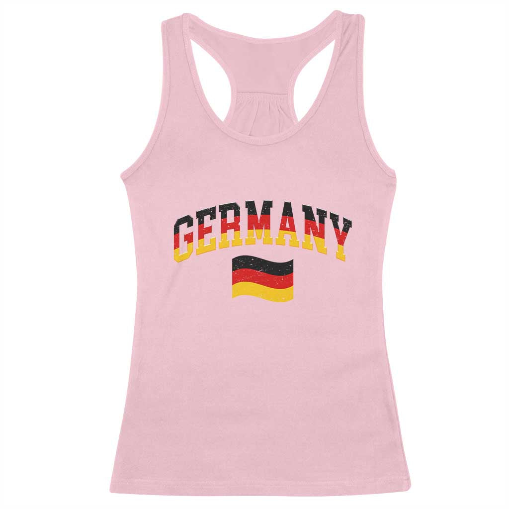 Vintage Germany Flag Racerback Tank Top Black Red Gold German Heritage Gift