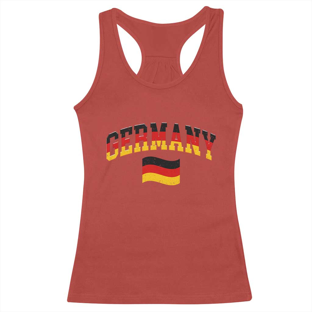 Vintage Germany Flag Racerback Tank Top Black Red Gold German Heritage Gift