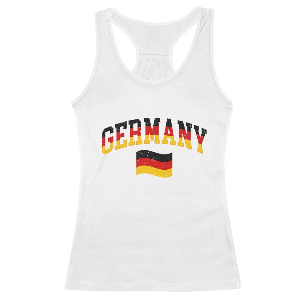 Vintage Germany Flag Racerback Tank Top Black Red Gold German Heritage Gift