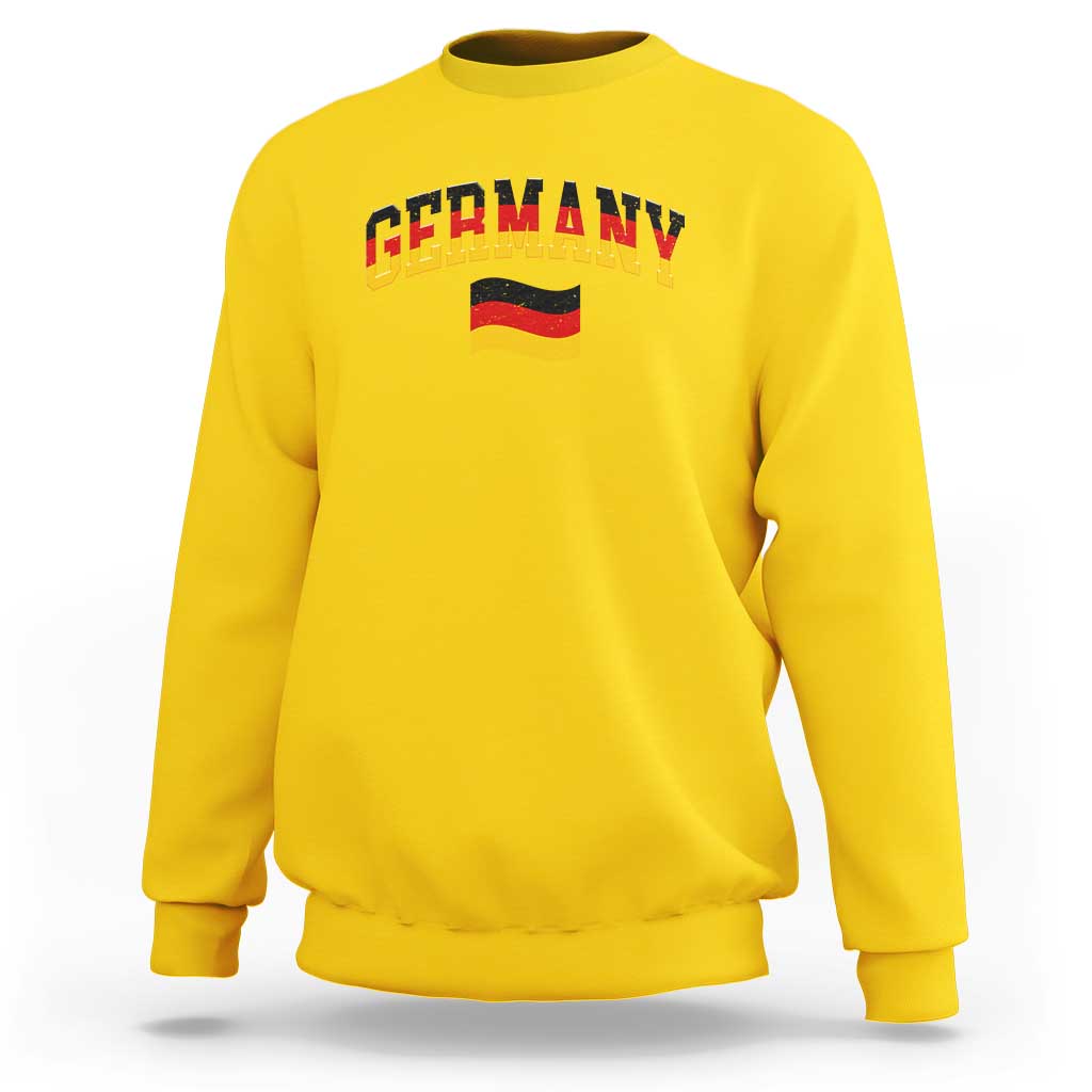 Vintage Germany Flag Sweatshirt Black Red Gold German Heritage Gift