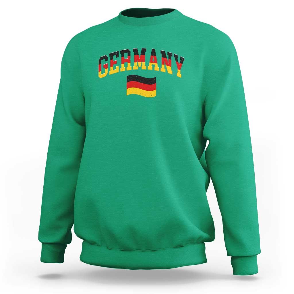 Vintage Germany Flag Sweatshirt Black Red Gold German Heritage Gift