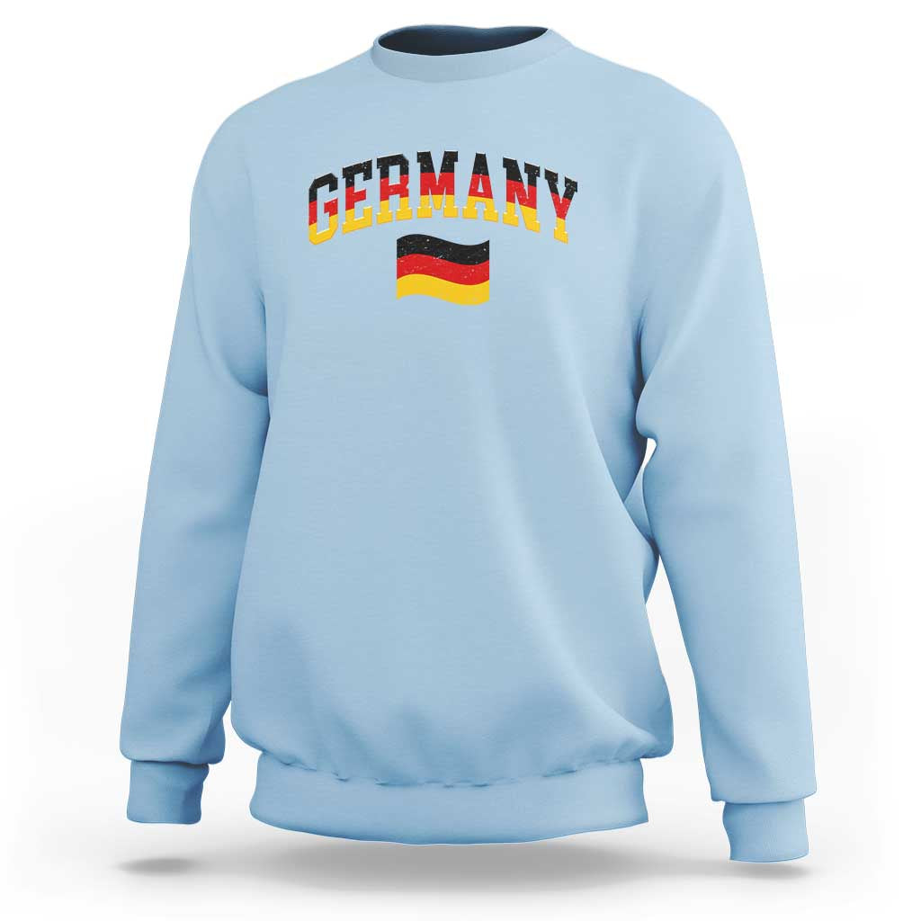 Vintage Germany Flag Sweatshirt Black Red Gold German Heritage Gift