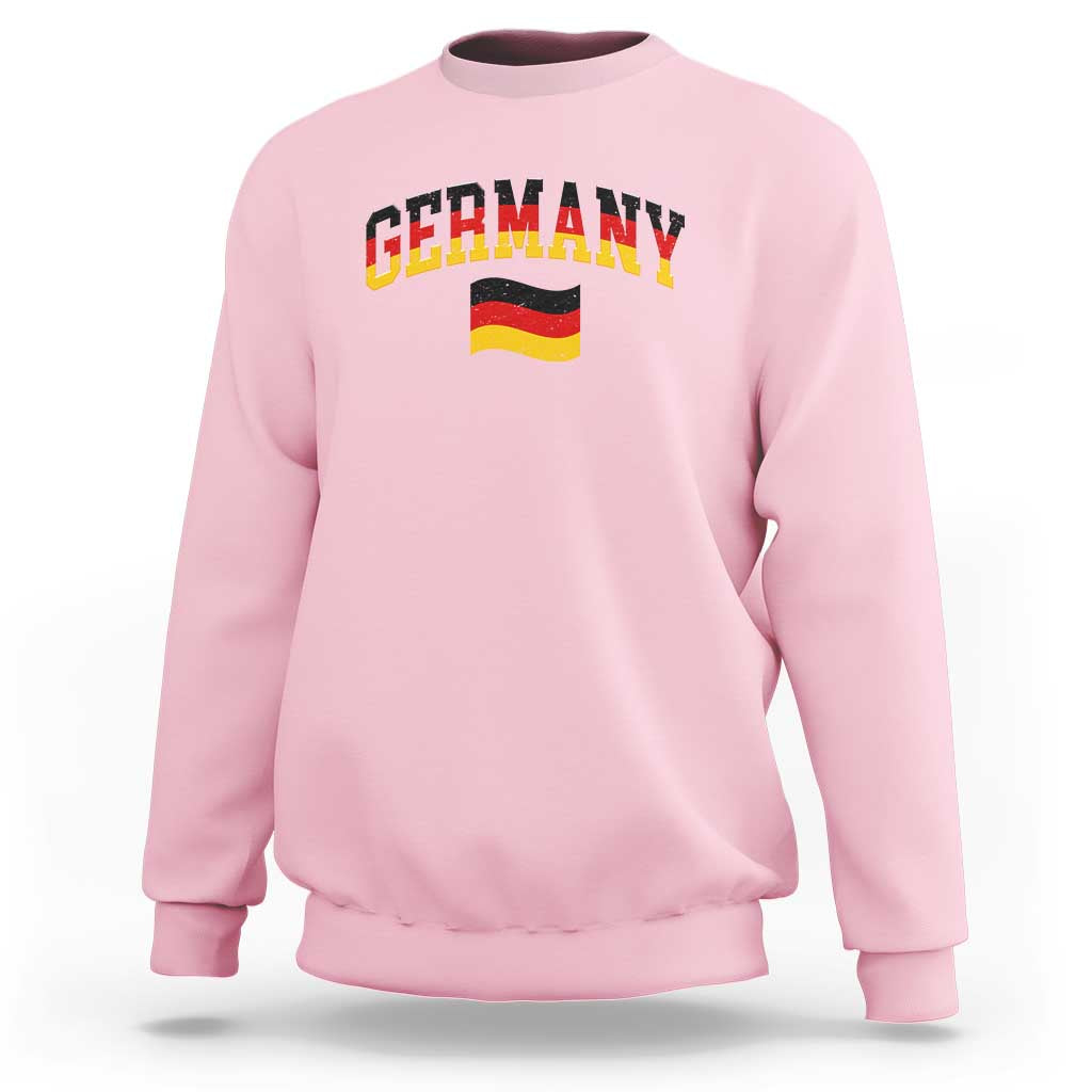 Vintage Germany Flag Sweatshirt Black Red Gold German Heritage Gift