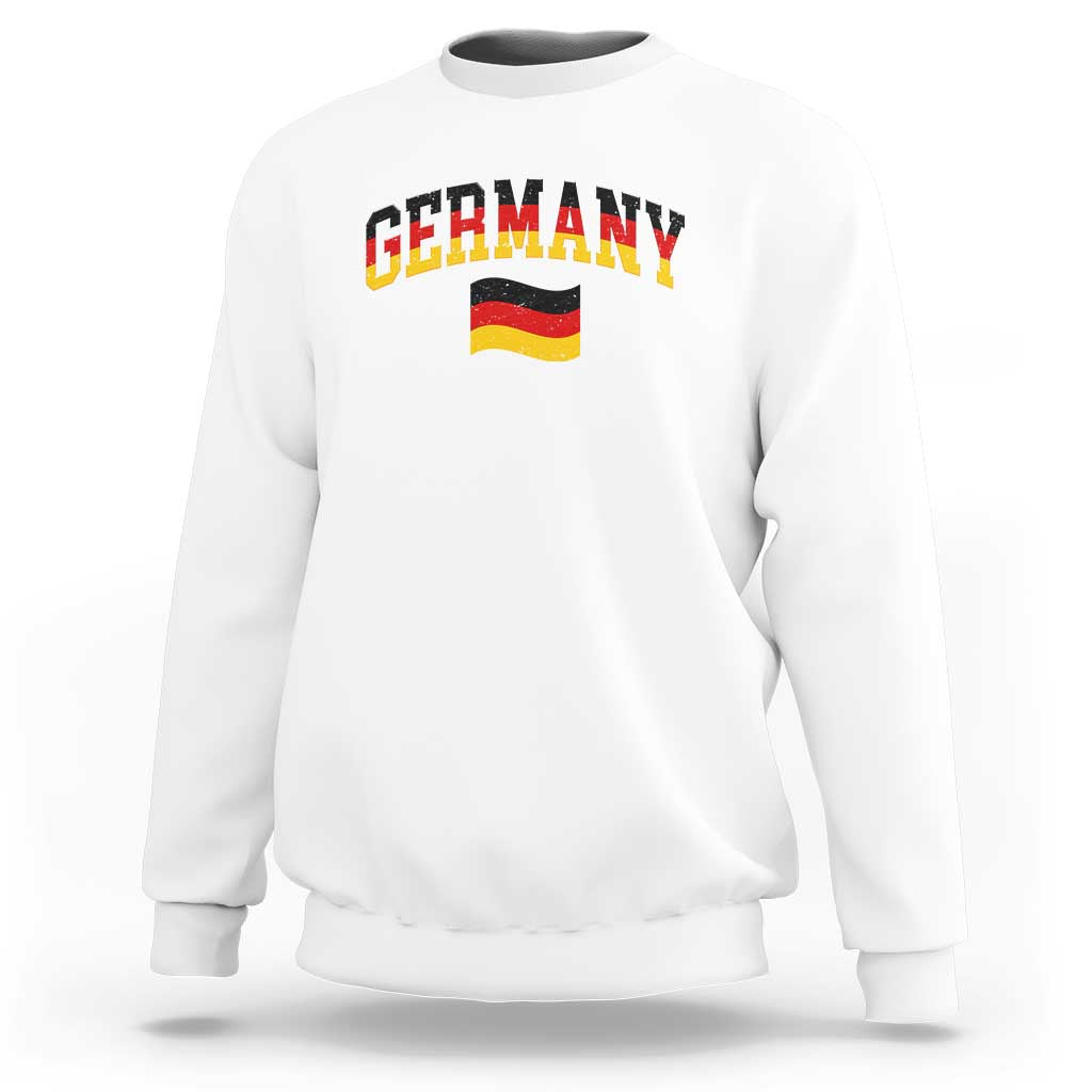Vintage Germany Flag Sweatshirt Black Red Gold German Heritage Gift