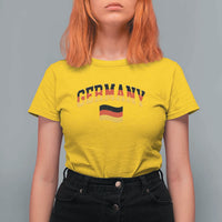 Vintage Germany Flag T Shirt For Women Black Red Gold German Heritage Gift