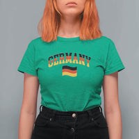Vintage Germany Flag T Shirt For Women Black Red Gold German Heritage Gift