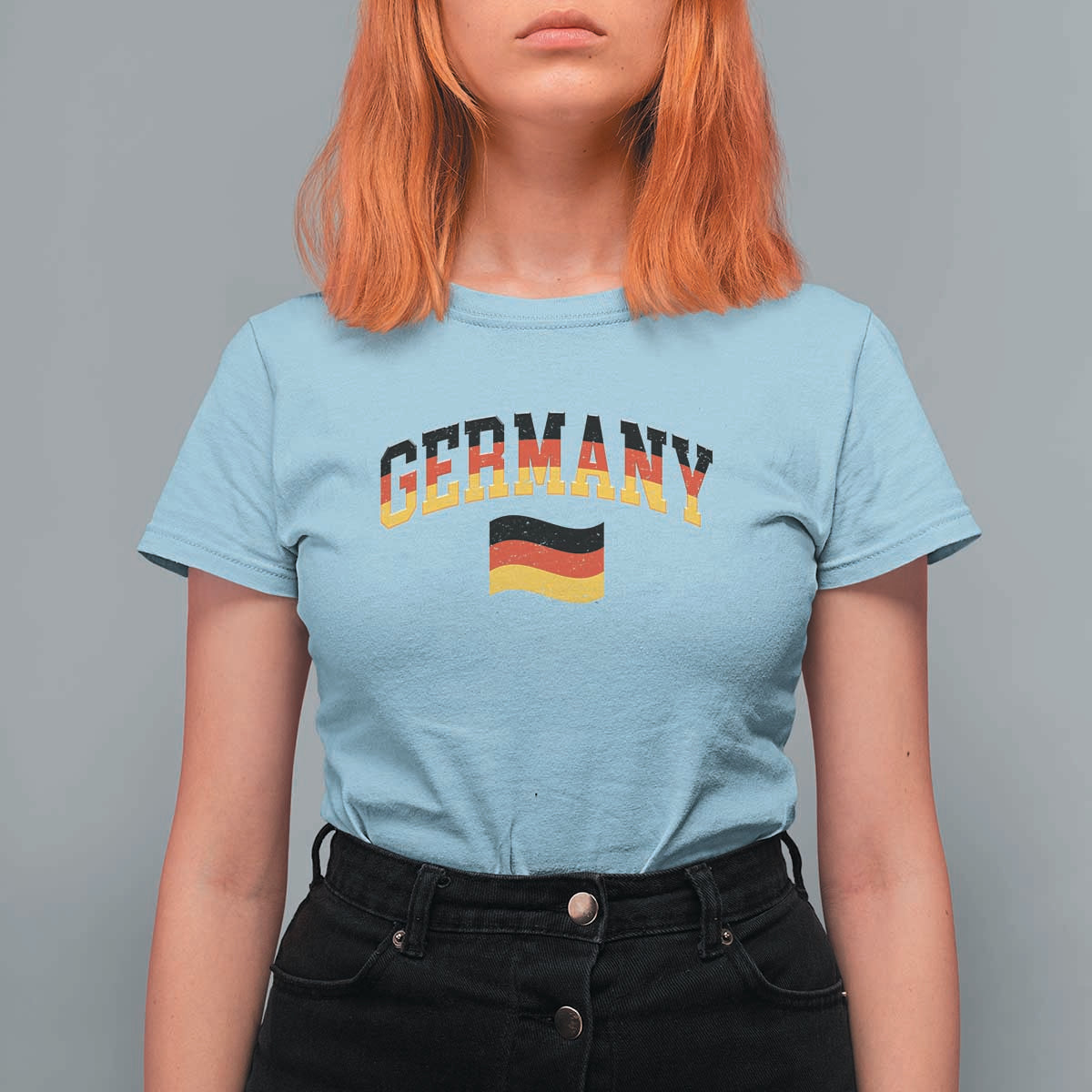 Vintage Germany Flag T Shirt For Women Black Red Gold German Heritage Gift