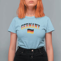 Vintage Germany Flag T Shirt For Women Black Red Gold German Heritage Gift