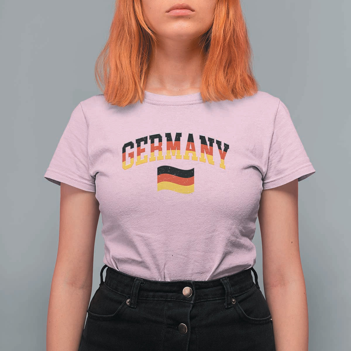 Vintage Germany Flag T Shirt For Women Black Red Gold German Heritage Gift