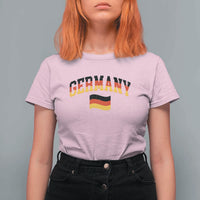 Vintage Germany Flag T Shirt For Women Black Red Gold German Heritage Gift