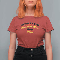 Vintage Germany Flag T Shirt For Women Black Red Gold German Heritage Gift