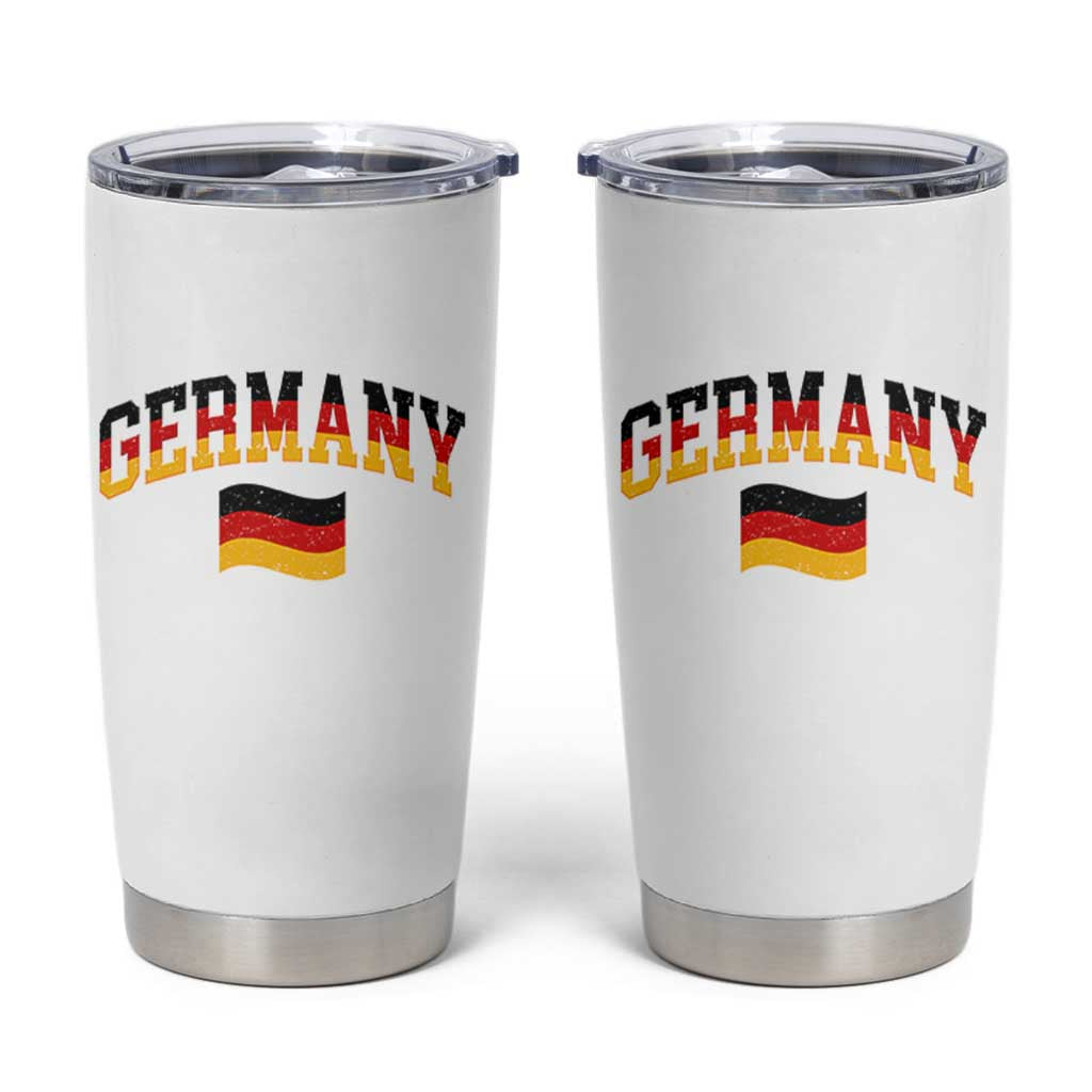 Vintage Germany Flag Tumbler Cup Black Red Gold German Heritage Gift