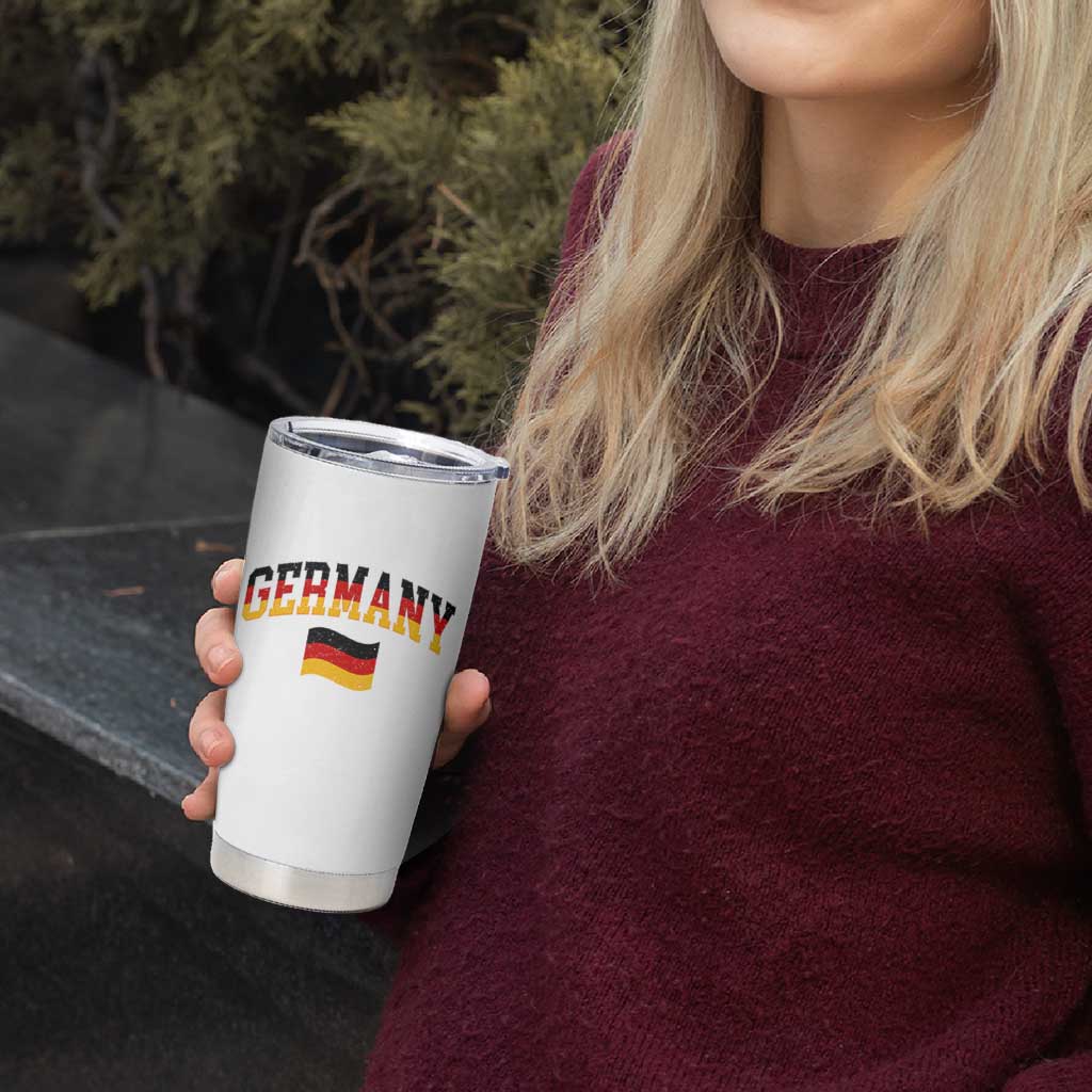 Vintage Germany Flag Tumbler Cup Black Red Gold German Heritage Gift