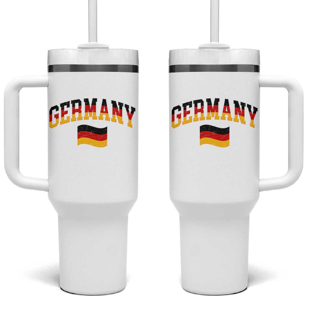 Vintage Germany Flag Tumbler With Handle Black Red Gold German Heritage Gift