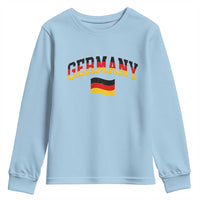 Vintage Germany Flag Youth Sweatshirt Black Red Gold German Heritage Gift