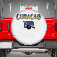Vintage Curacao Flag Spare Tire Cover Dutch Caribbean Heritage Gift