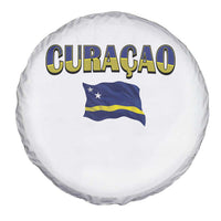 Vintage Curacao Flag Spare Tire Cover Dutch Caribbean Heritage Gift