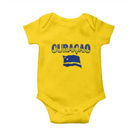 Vintage Curacao Flag Baby Onesie Dutch Caribbean Heritage Gift