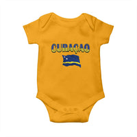 Vintage Curacao Flag Baby Onesie Dutch Caribbean Heritage Gift