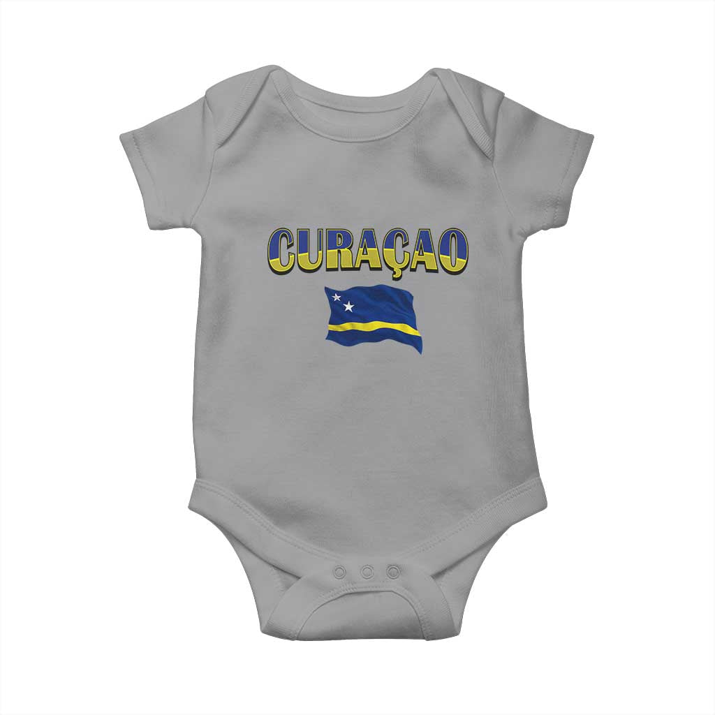 Vintage Curacao Flag Baby Onesie Dutch Caribbean Heritage Gift
