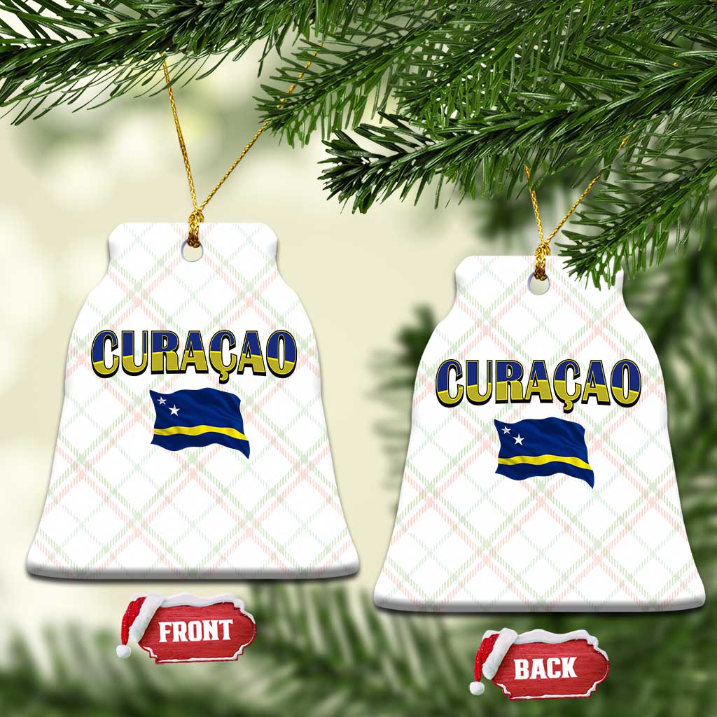 Vintage Curacao Flag Ceramic Ornament Dutch Caribbean Heritage Gift