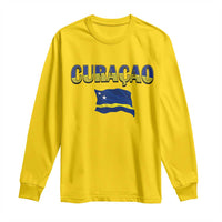Vintage Curacao Flag Long Sleeve Shirt Dutch Caribbean Heritage Gift