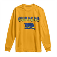 Vintage Curacao Flag Long Sleeve Shirt Dutch Caribbean Heritage Gift