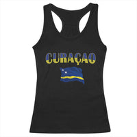 Vintage Curacao Flag Racerback Tank Top Dutch Caribbean Heritage Gift