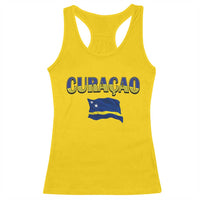 Vintage Curacao Flag Racerback Tank Top Dutch Caribbean Heritage Gift