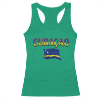 Vintage Curacao Flag Racerback Tank Top Dutch Caribbean Heritage Gift