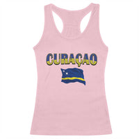 Vintage Curacao Flag Racerback Tank Top Dutch Caribbean Heritage Gift