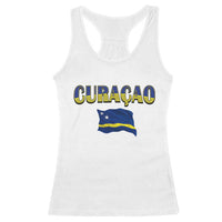 Vintage Curacao Flag Racerback Tank Top Dutch Caribbean Heritage Gift