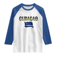 Vintage Curacao Flag Raglan Shirt Dutch Caribbean Heritage Gift
